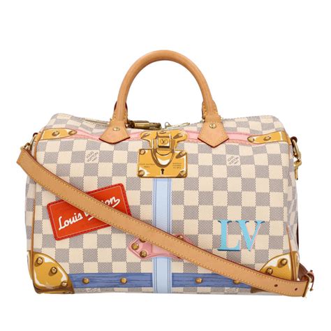 louis vuitton damier azur summer trunks speedy bandouliere 30|louis vuitton speedy bandouiller handbags.